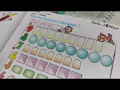 Class lkg math Decrease number August 26