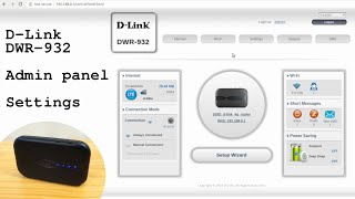 D-Link DWR-932 portable 4G router Wi-Fi • Admin panel login and settings overview screenshot 5