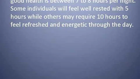 Sleep & Restoration - Warren Ross, M.D.  Pt 1