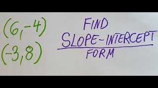 Find slope intercept form of a line from two points screenshot 5