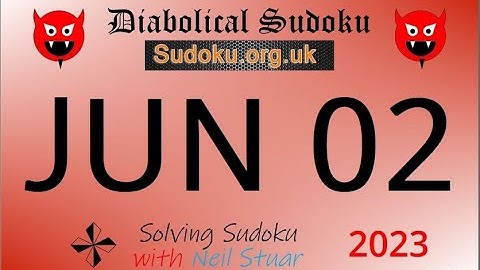 Diabolical Sudoku   June  02, 2023