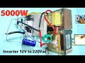 i make 5000W POWERFUL 12V to 220V inverter at home using Dual UPS Transformer IGBT