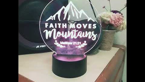 Đèn LED 3D mica câu Kinh Thánh | Sách Cơ Đốc I AM | Quà tặng Cơ Đốc