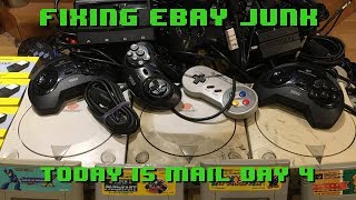 Fixing eBay Junk - Its Mail Day 4 - Crusty Dreamcast, SFC Games, Sega Controllers & More.
I recently hit 3000 subs, Thanks to each and every one of you. Today I went to get the mail, and made you a video. Not all of this will be for repair, but theres a future project in here. Im experimenting with a couple different fixed camera angles, let me know which you prefer.
Want to buy me a beer? Or a broken console? Hit up the donate link (But only if you want, dont feel obligated). https://www.paypal.com/cgi-bin/webscr?cmd s-xclick&hosted_button_id=NSPGDNFDRBMJW
Thanks for watching Fixing eBay Junk - Its Mail Day 4 - Crusty Dreamcast, SFC Games, Sega Controllers & More.