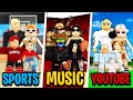 SPORTS FAMILY vs MUSIC FAMILY vs YOUTUBE FAMILY in Roblox BROOKHAVEN RP!!