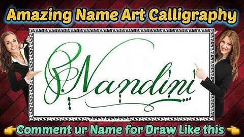 Nandini Name Signature Calligraphy Status | How to improve Cursive Handwriting | Cut Marker | Draw