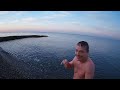 Зима в Адлере, купаемся каждый день. На море штиль. (9 января 2022)