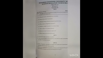 #short video#B.com#4th semester#MDU#2019#question paper# Business Regulatory Framework#☺️