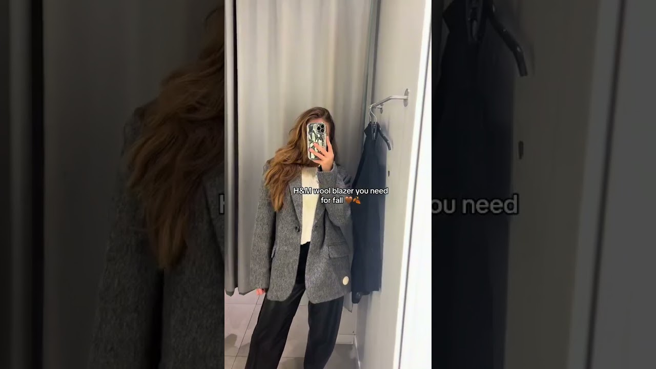 H&M wool blazer perfect for fall 🤎🍂 