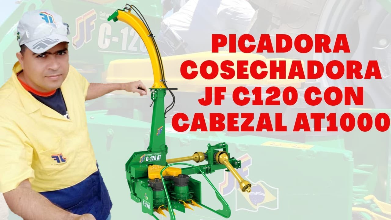 Picadora cosechadora JF C120 con cabezal AT1000