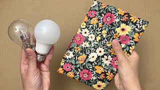 Don't throw it away! Look What I Did With Light Bulb and Fabric!