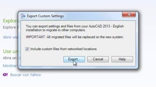 Exportar configuración de AutoCAD migra tu configuración a tu nuevo AutoCAD