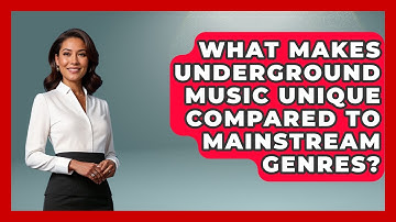 What Makes Underground Music Unique Compared to Mainstream Genres? | Alt Scene Guru News