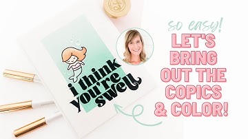 A Super Relaxing Card Build with Simple Copic Coloring and Ink Blending | Cardmaking for Beginners