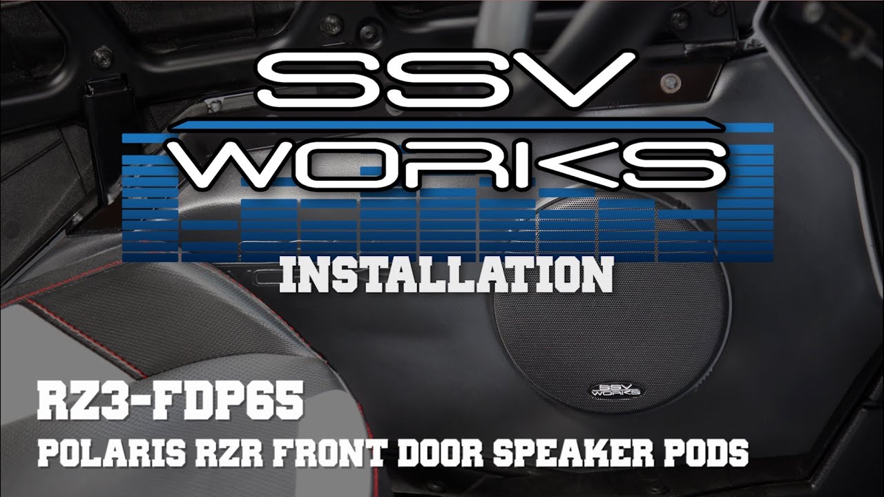 SSV Works Installation RZ3FDP65 Front Door Speaker Pods for Polaris