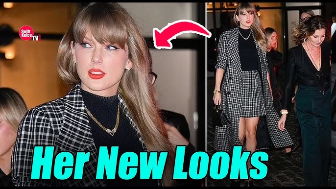 Taylor Swift GORGEOUS in Plaid Coat Fans Can't Stop Talking About Her NYC Night Out! - YouTube