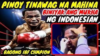 PINOY BAGONG IBF CHAMPION | BIYAK ANG MUKHA NG INDO NA TUMAWAG NA MAHINA
