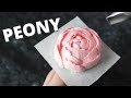 How to pipe buttercream peony flowers  cake decorating for beginners 