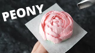 How to pipe buttercream peony flowers [ Cake Decorating For Beginners ] screenshot 3