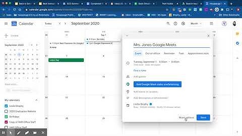 Schedule Google Meet via Calendar
