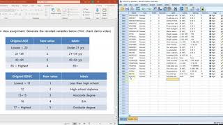 Recode and CrossTab