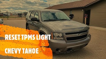 Reset / Clear TPMS Tire Pressure Light on Chevrolet Tahoe (2007-2014)