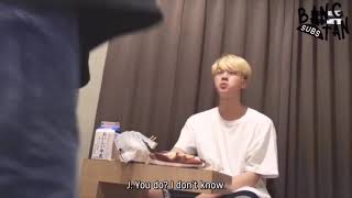 Jin Crying and RM being confused