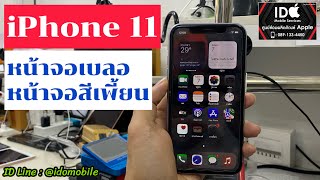 iPhone 11 หน้าจอเบลอ สีเพี้ยน ภาพไม่ชัด แบบนี้จอเสีย !!! ต้องเปลี่ยนจอใหม่เท่านั้น