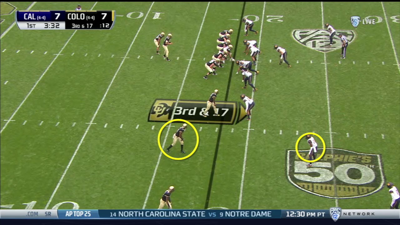 CU's Offense vs. Cal's Defense: Attacking DB Leverage with Trips - YouTube