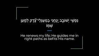 Psalm 23 Zabur/Tehillim Sephardi Hebrew Canting/Recitation with English