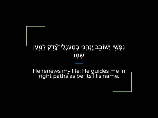 Psalm 23 Zabur/Tehillim Sephardi Hebrew Canting/Recitation with English class=