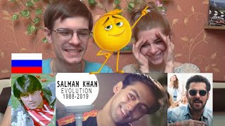 Russian reaction to Salman Khan Evolution (1988-2019) 😎 | So many films!