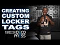Creating Custom Locker Tags For Apparel Using DecoPress Patches To Create A Jersey Looking T-Shirt