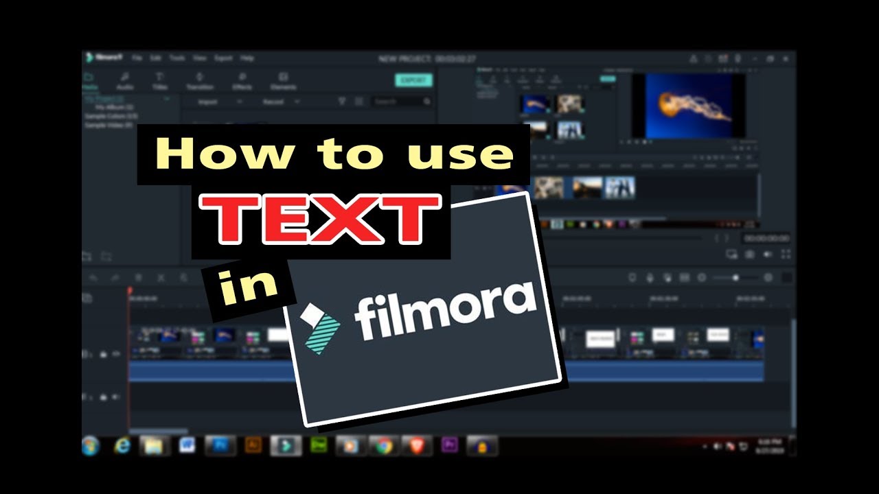 How to use text in Filmora - YouTube Music