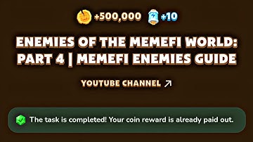 Enemies Of The Memefi World: Part 4 Memefi Enemies Guide | Memefi Youtube Video Code 2 September