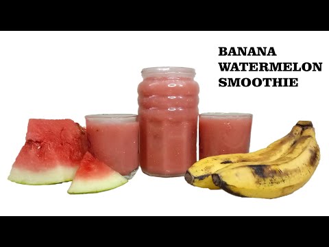 Smoothie lovers, unite! You haven't tasted anything like this banana watermelon blend!