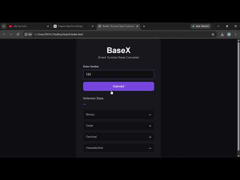 Number System Converter | Decimal, Binary, Octal & Hexadecimal | Programming Project