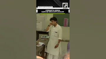 Jyotiraditya Scindia Casts His Vote In MP S Gwalior 