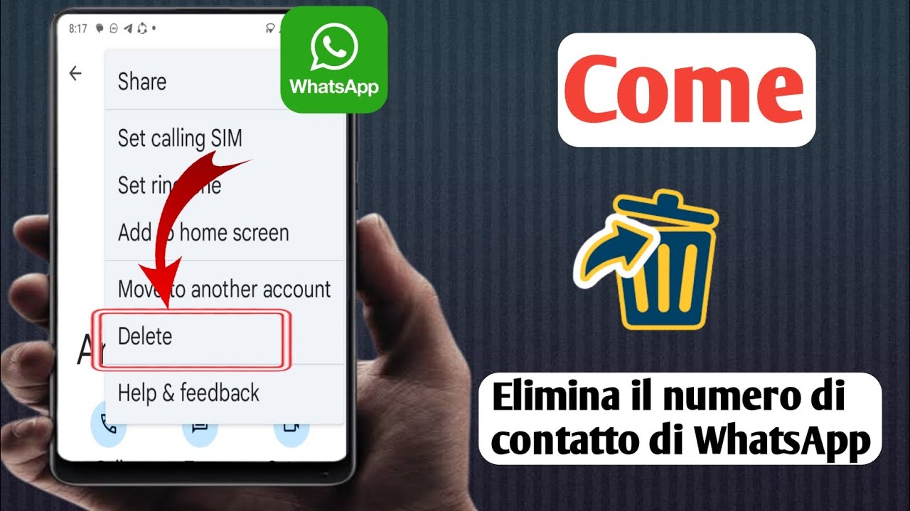 Come eliminare il numero di contatto WhatsApp - 2024 | Rimuovi il