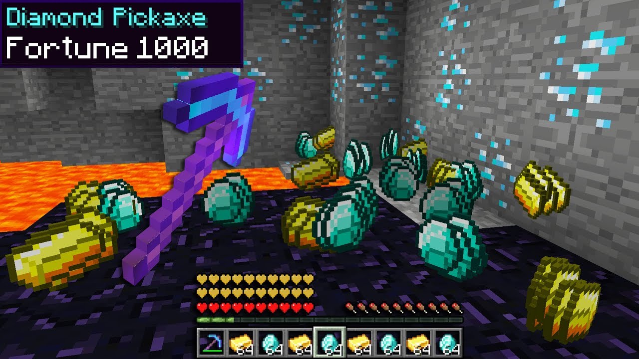 I used a Fortune 1000 Pickaxe in this Minecraft UHC.... YouTube