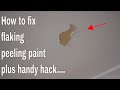 how to fix flaking peeling bubbled paint - bathroom ceiling