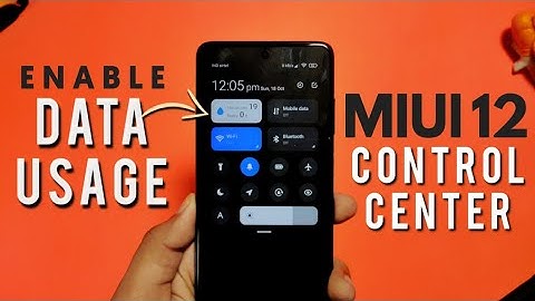 Enable MIUI 12 Control Center "Data Usage" Option in any MIUI Phone 🔥🔥