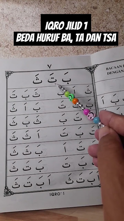 Iqro jilid 1 | Beda huruf ba, ta dan tsa #iqro1 #iqro #ngajiiqro