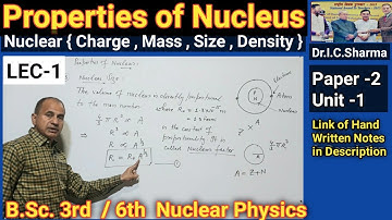 Nuclear Density for B.Sc. 3rd year || Nuclear Physics for B.Sc. 3rd year || L-1