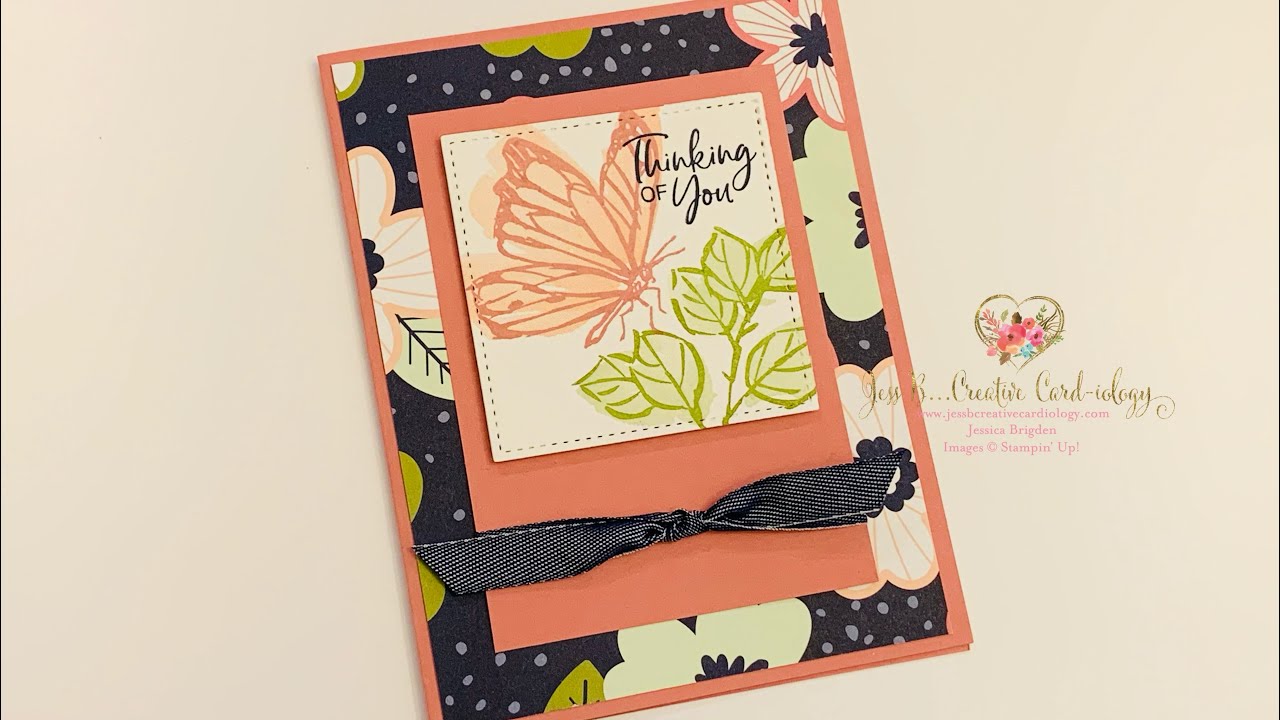 YouTube Tuesday Session 33 A:  Paper Blooms DSP with A Touch of Ink Butterfly Card
