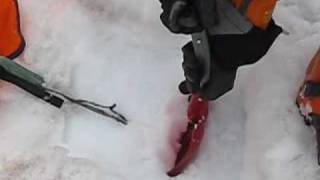 Bomber Tent Anchors in Sloppy Snow