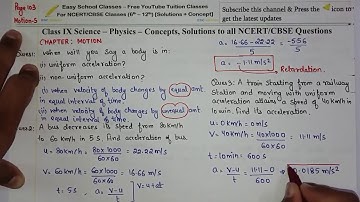Chapter 8 Motion NCERT Page 103 Exercise Questions Solutions in Hindi - Class 9 Physics Science