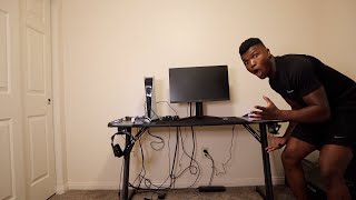 THE BEST GAMING DESK IN 2023?! HLDIRECT LED GAMING DESK 55' Inch UNBOXING AND SET UP!