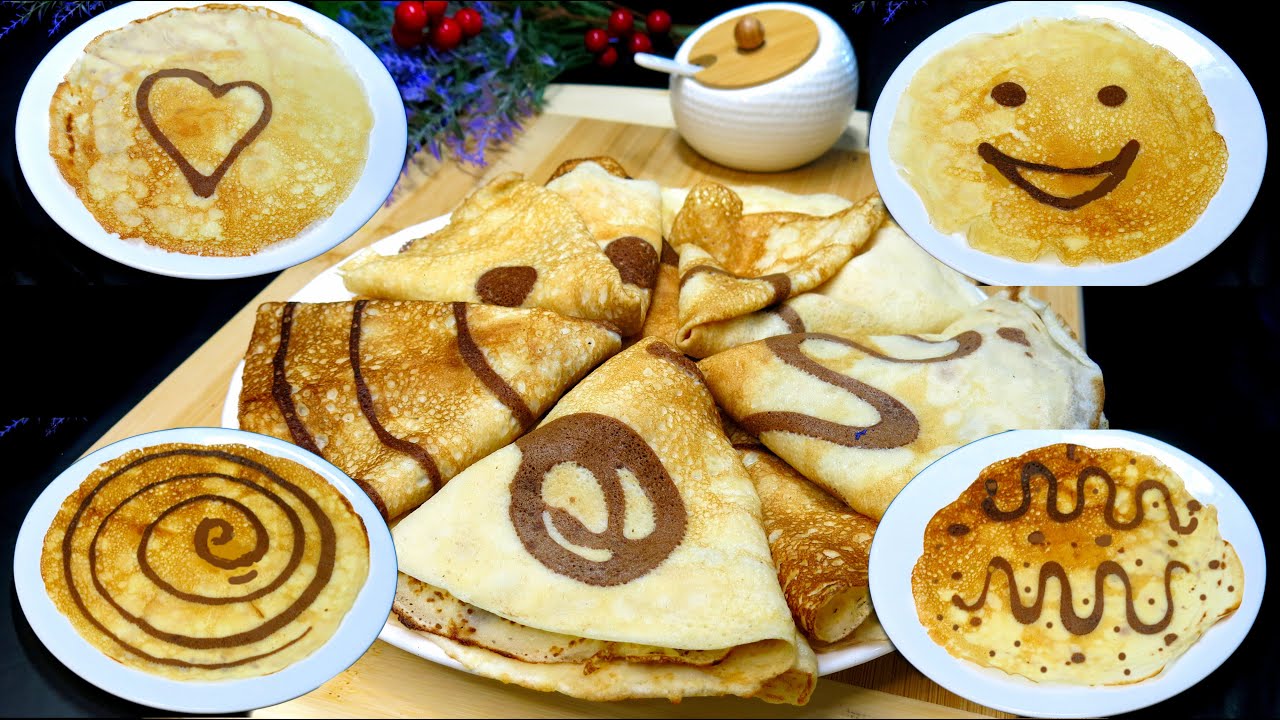 Таких блинчиков вы точно еще не пробовали! Простые блины с узором за 10 минут