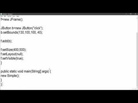 Java GUI adding  Button and add action listener full hindi